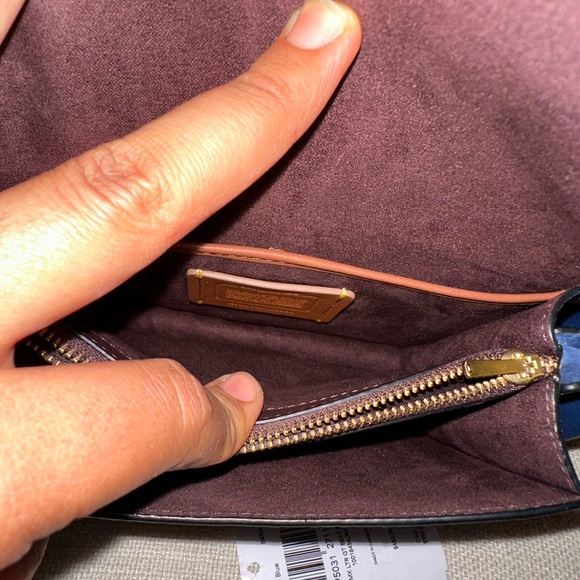 Coach Beat 18 deep blue saddle bag - Picture 8 of 15